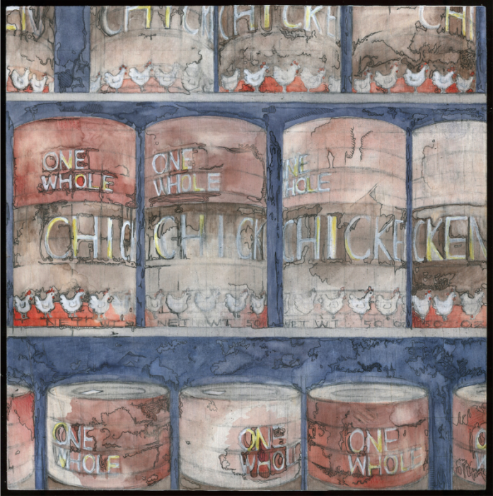 google dream AI painting chicken cans